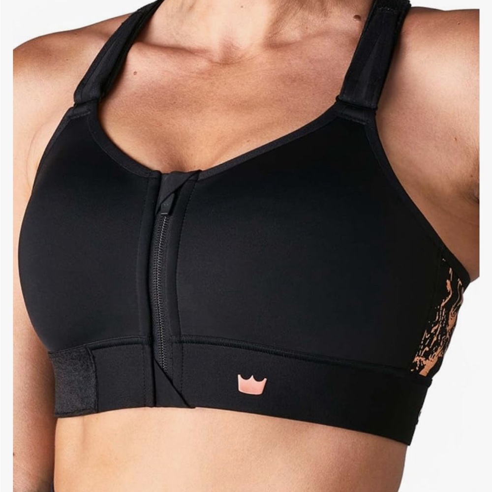SHEFIT Womens Flex Black Sports Bra Small